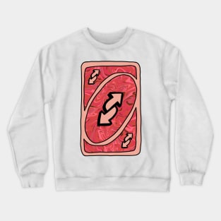 Trippy light pink Uno reverse card Crewneck Sweatshirt